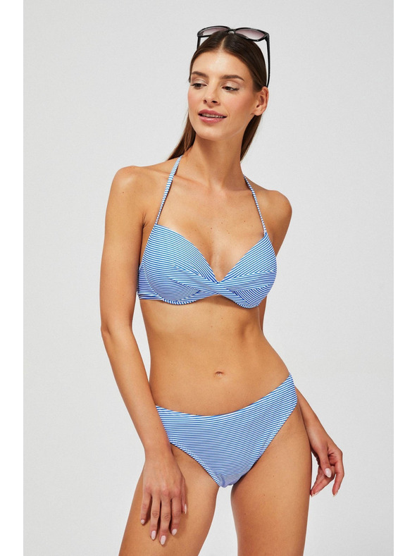 Moodo Долна част на бански костюм на ивици в синьо Moodo