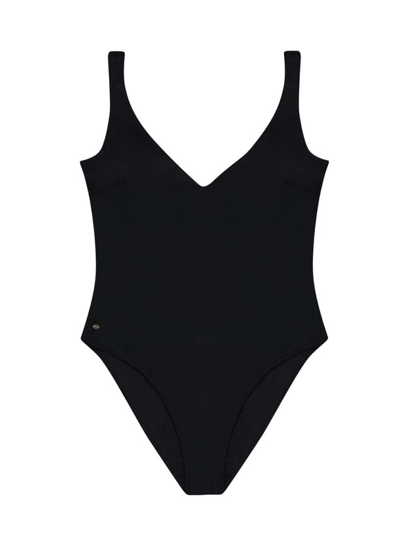 Moodo Гладък цял бански костюм в черно Moodo