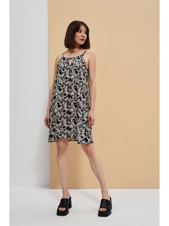 Moodo Вискозови рокли с цветен принт Moodo