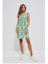 Moodo Щампосани рокли от вискоза в малахитов цвят Moodo