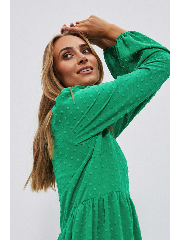 Moodo Зелени рокли с обемни ръкави Moodo
