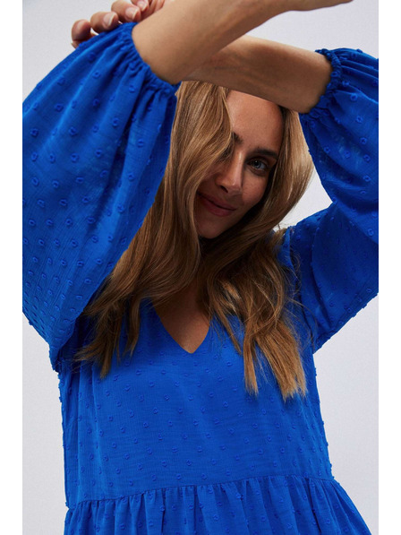 Moodo Сини рокли с обемни ръкави Moodo