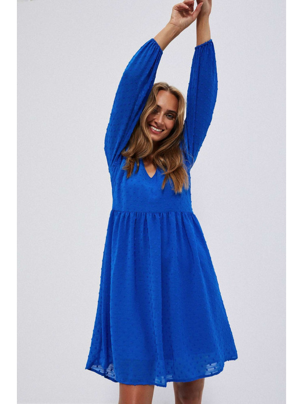 Moodo Сини рокли с обемни ръкави Moodo