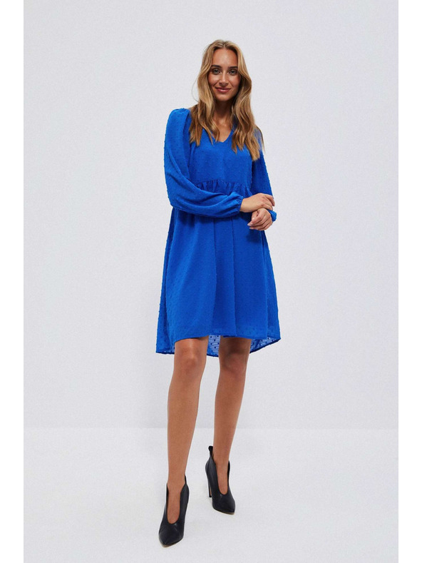 Moodo Сини рокли с обемни ръкави Moodo