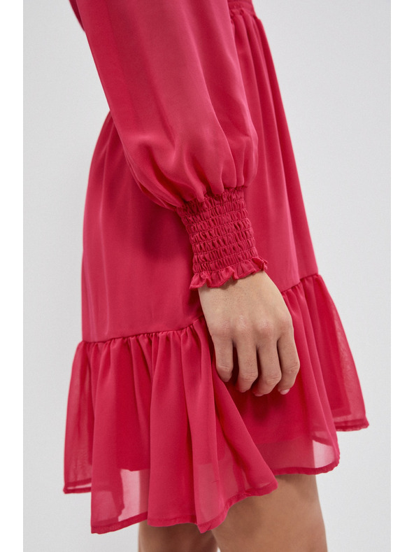 Moodo Рокля с волан и обемни ръкави Moodo