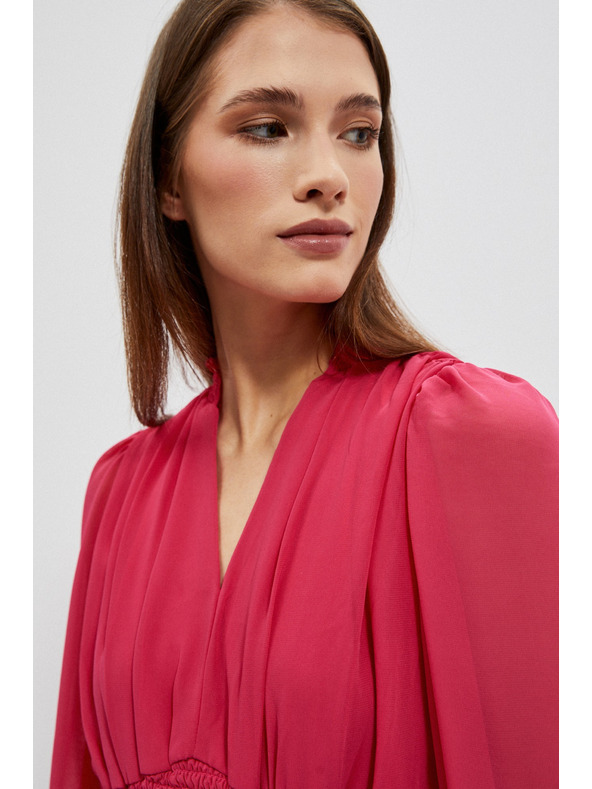 Moodo Рокля с волан и обемни ръкави Moodo