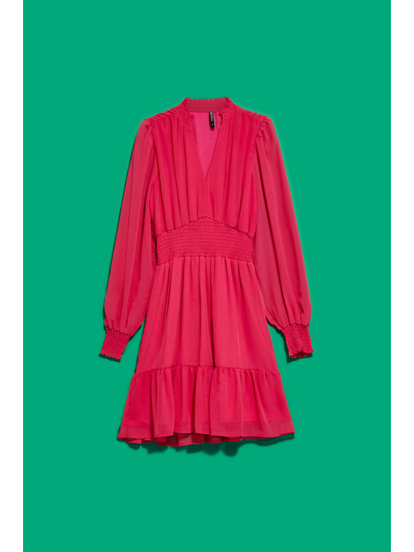 Moodo Рокля с волан и обемни ръкави Moodo