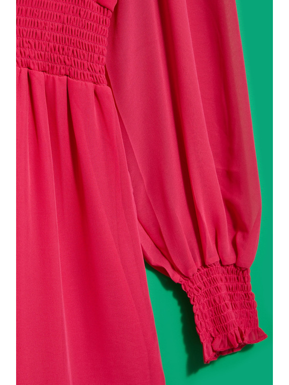 Moodo Рокля с волан и обемни ръкави Moodo