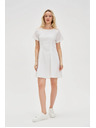 Moodo Бели памучни рокли с открит гръб Moodo