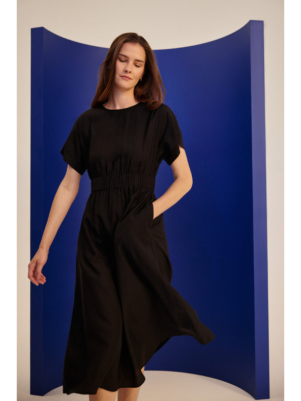 Moodo Черни вискозени рокли Moodo