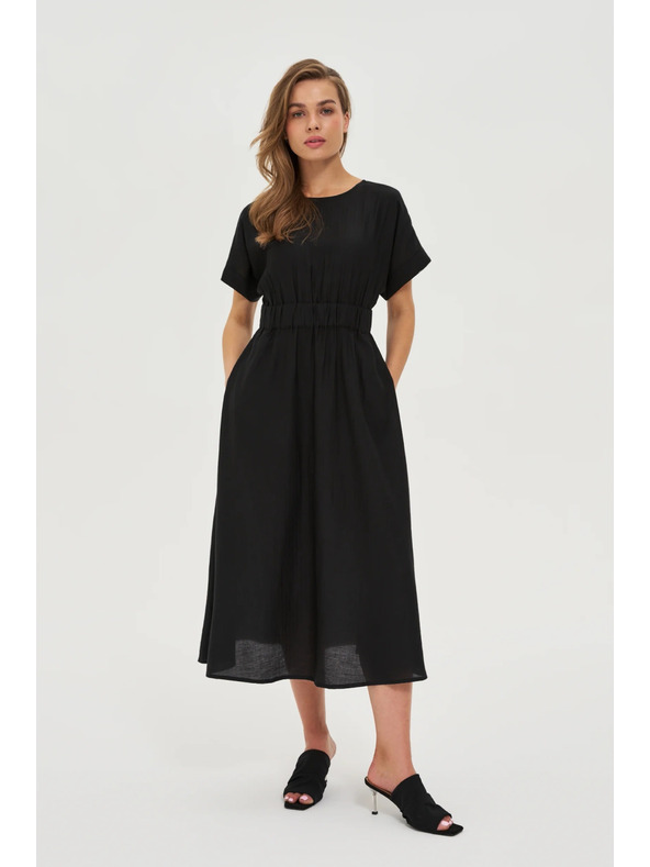 Moodo Черни вискозени рокли Moodo