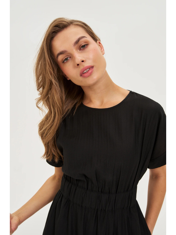 Moodo Черни вискозени рокли Moodo
