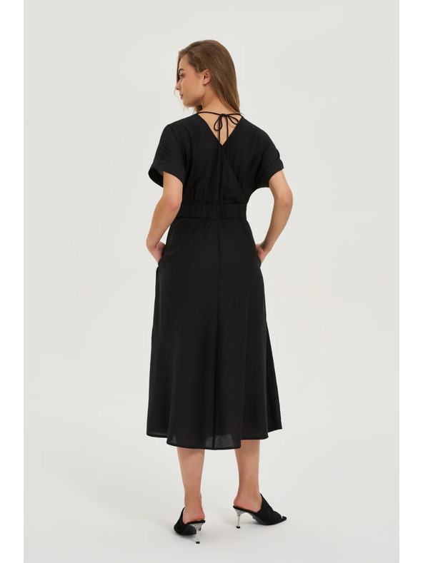 Moodo Черни вискозени рокли Moodo