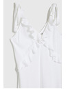 Moodo Бели миди рокли с воланчета на деколтето Moodo