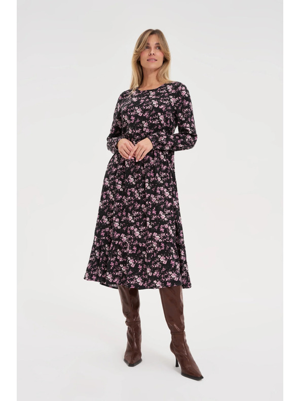 Moodo Черни миди рокли с цветя Moodo