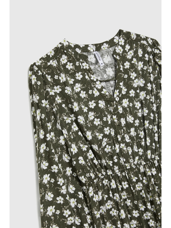 Moodo Разширени рокли с цветен десен в маслинено зелено Moodo