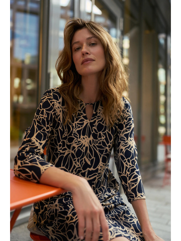 Moodo Тъмносини цветни рокли Moodo