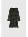 Moodo Маслинено зелени рокли със животински десен Moodo