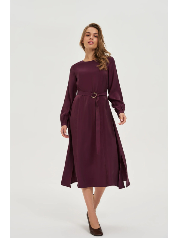 Moodo Бордо миди рокли Moodo