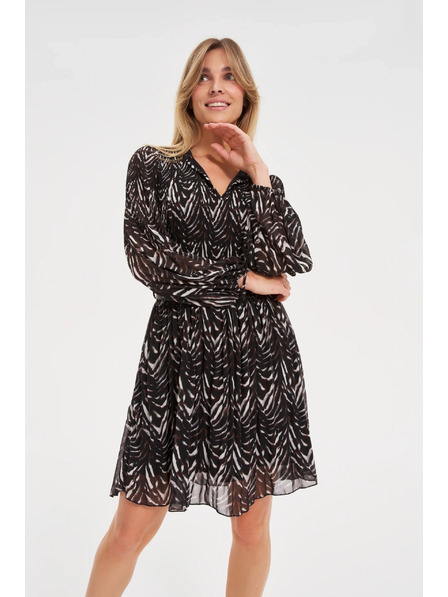 Moodo Кафяви рокли с колан Moodo