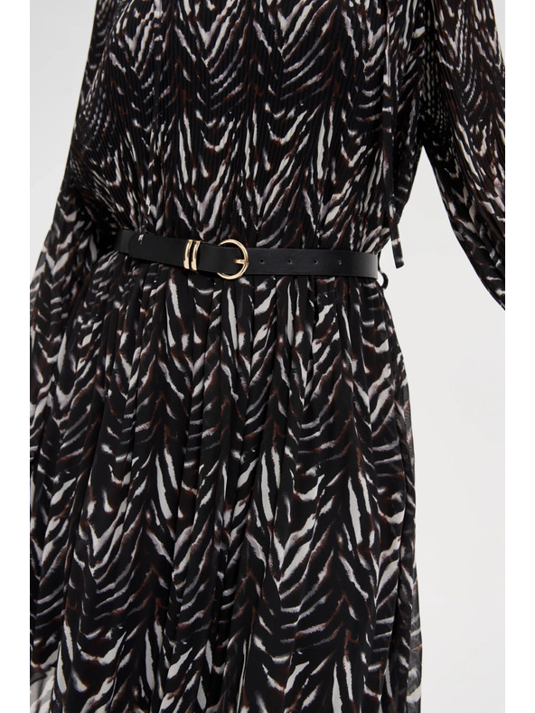 Moodo Кафяви рокли с колан Moodo