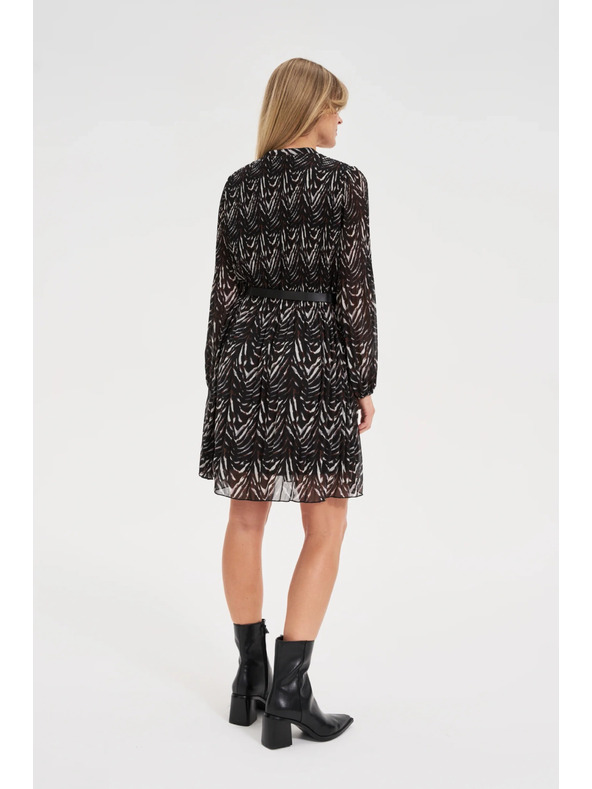 Moodo Кафяви рокли с колан Moodo