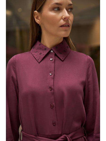 Moodo Бордо копринени рокли Moodo