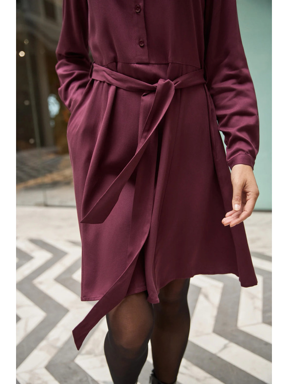 Moodo Бордо копринени рокли Moodo