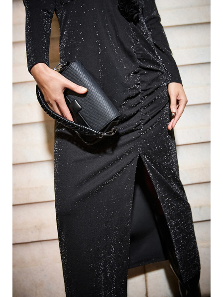 Moodo Черни макси рокли с цепка Moodo