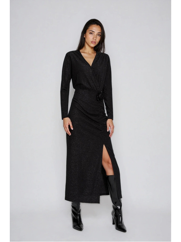 Moodo Черни макси рокли с цепка Moodo