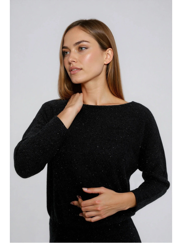 Moodo Черни рокли, украсени със сребриста нишка Moodo