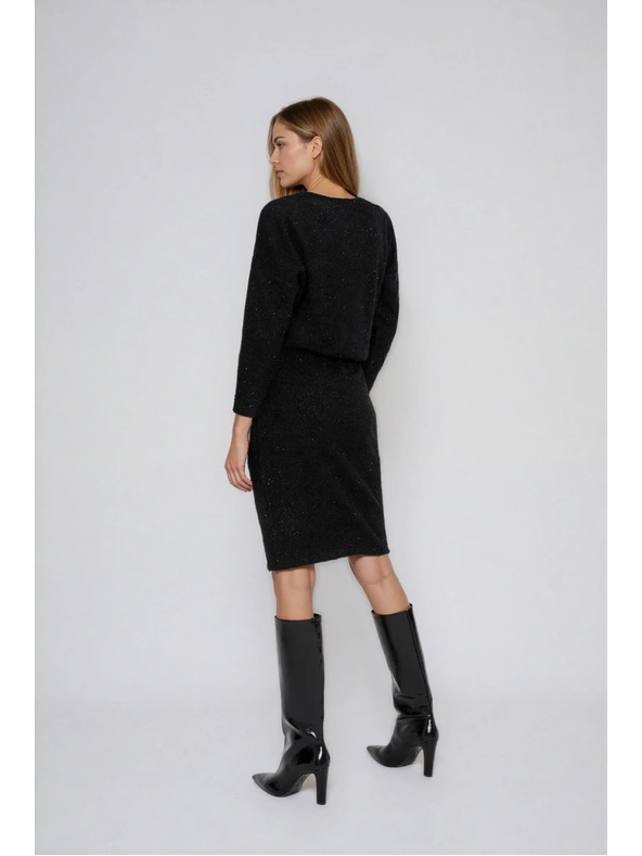 Moodo Черни рокли, украсени със сребриста нишка Moodo