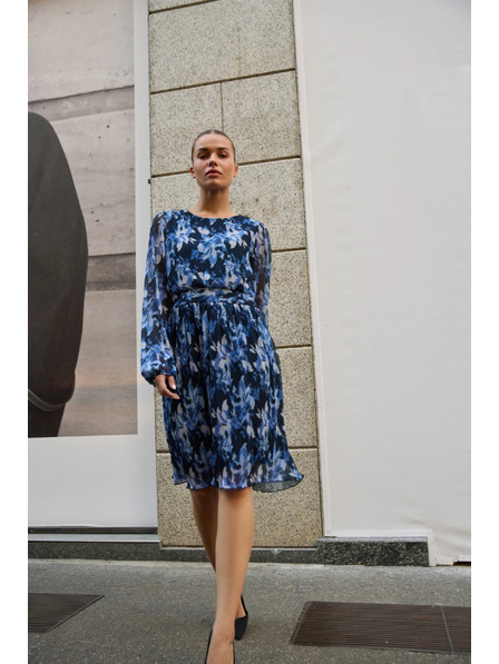 Moodo Плисирани рокли в тъмно синьо Moodo