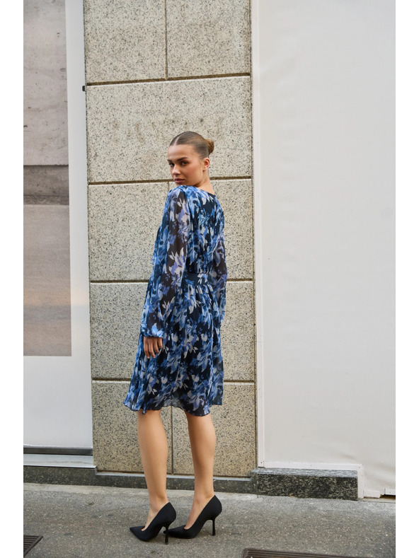 Moodo Плисирани рокли в тъмно синьо Moodo