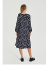 Moodo Тъмносини миди рокли с цветя Moodo