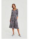 Moodo Тъмносини рокли с десен пейсли Moodo