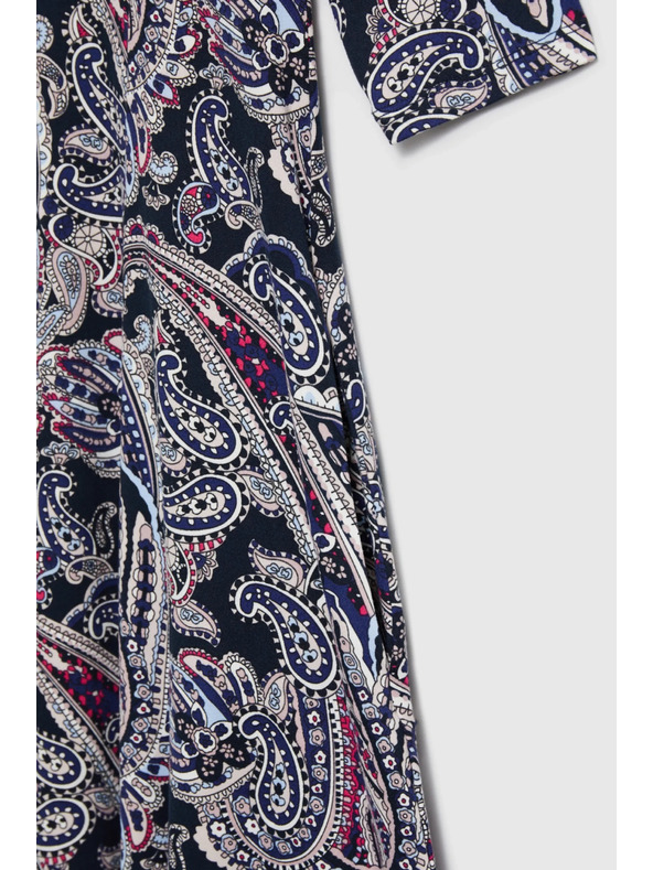 Moodo Тъмносини рокли с десен пейсли Moodo
