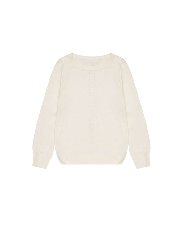 Moodo Перлен пуловер с дантелена decoration Moodo