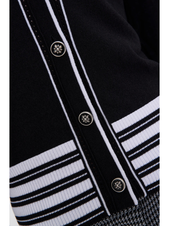 Moodo Пуловер с декоративни копчета в черно Moodo