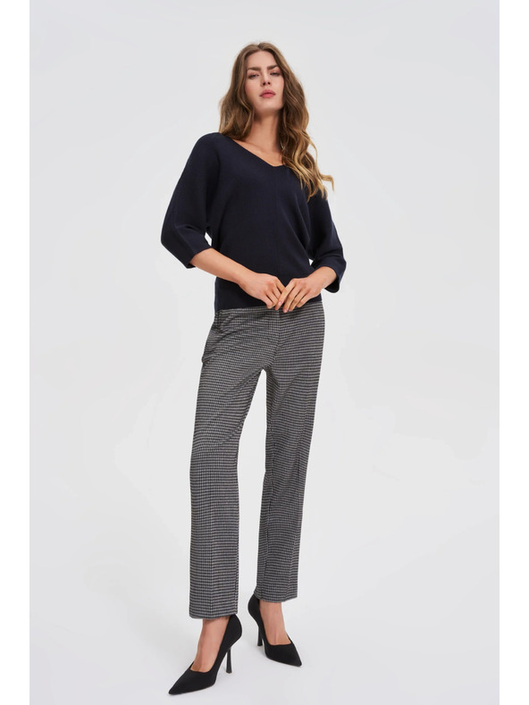 Moodo Пуловер с 3/4 ръкави в тъмно синьо Moodo