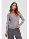 Moodo Сив пуловер с металически нишки Moodo