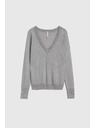 Moodo Сив пуловер с металически нишки Moodo
