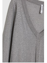 Moodo Сив пуловер с металически нишки Moodo