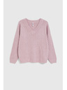 Moodo Светлосин розов пуловер Moodo