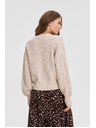 Moodo Бежов кардиган с декоративно плетено бие Moodo