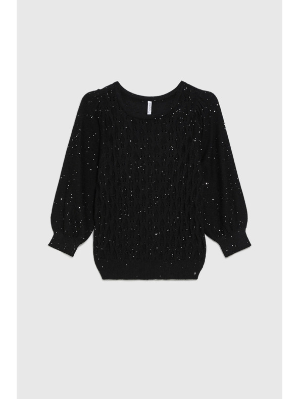 Moodo Пуловер с пайети в черно Moodo
