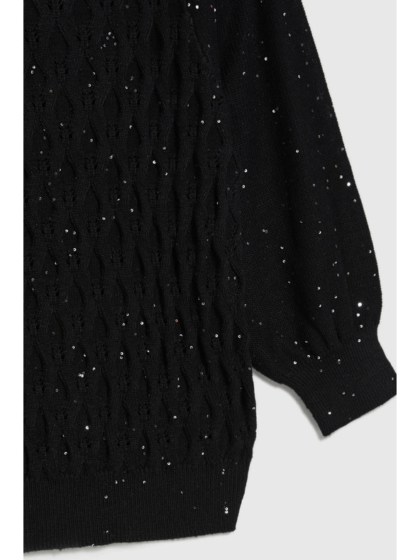 Moodo Пуловер с пайети в черно Moodo
