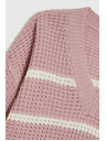 Moodo Розов пуловер с райета Moodo