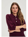 Moodo Пуловер с яка в бордо Moodo