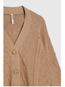 Moodo Плетен бежов кардиган Moodo